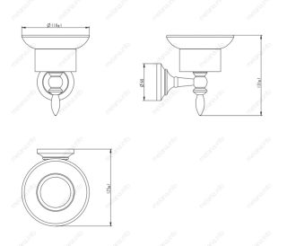 Мыльница Melana MLN-820010-1 хром/золото